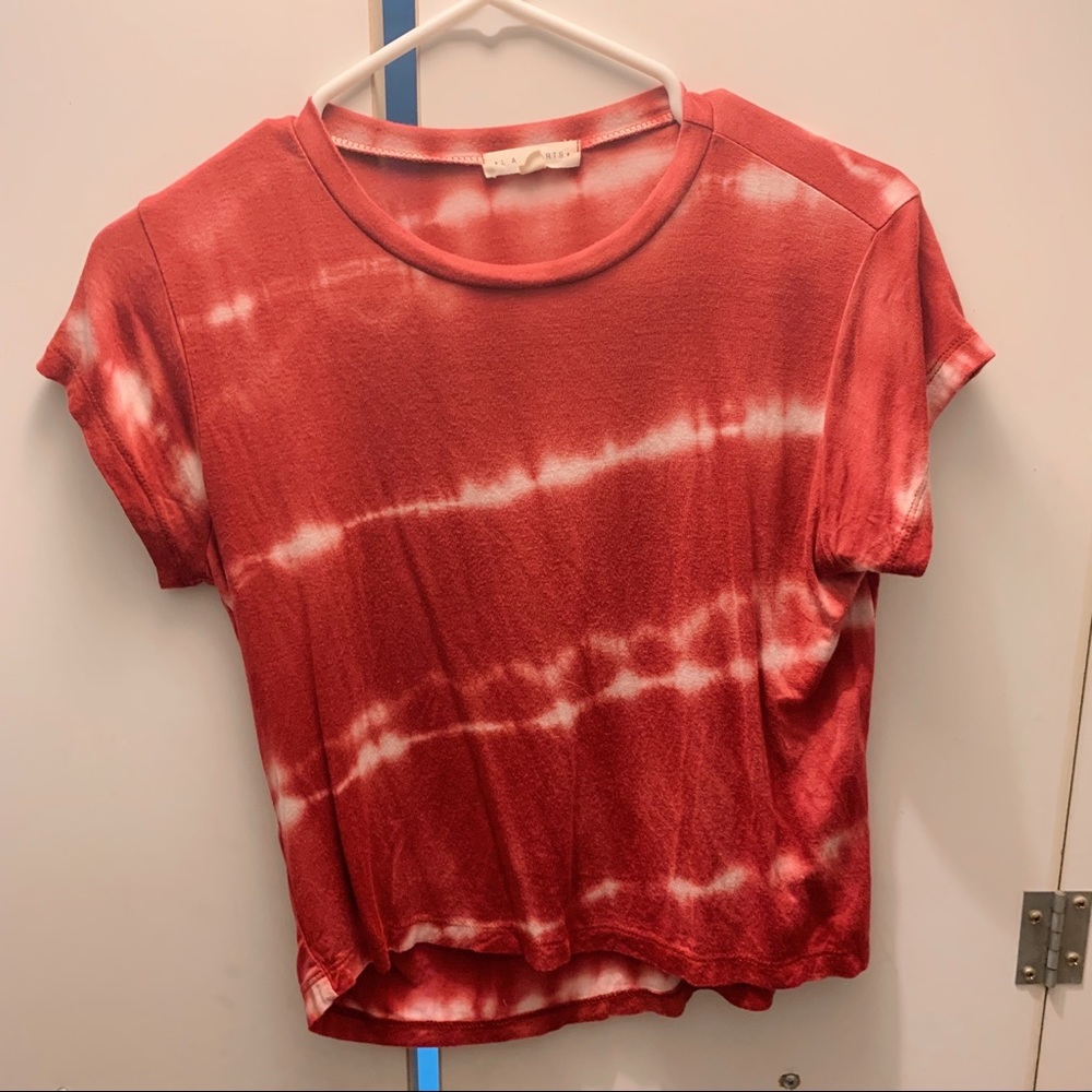 red tie dye t shirt